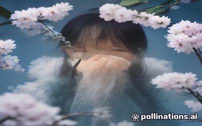 樱空桃原著图文连载封面，精致的日式插画风格，粉橙色调，画面展现樱空桃在樱花盛开的神社前的经典场景